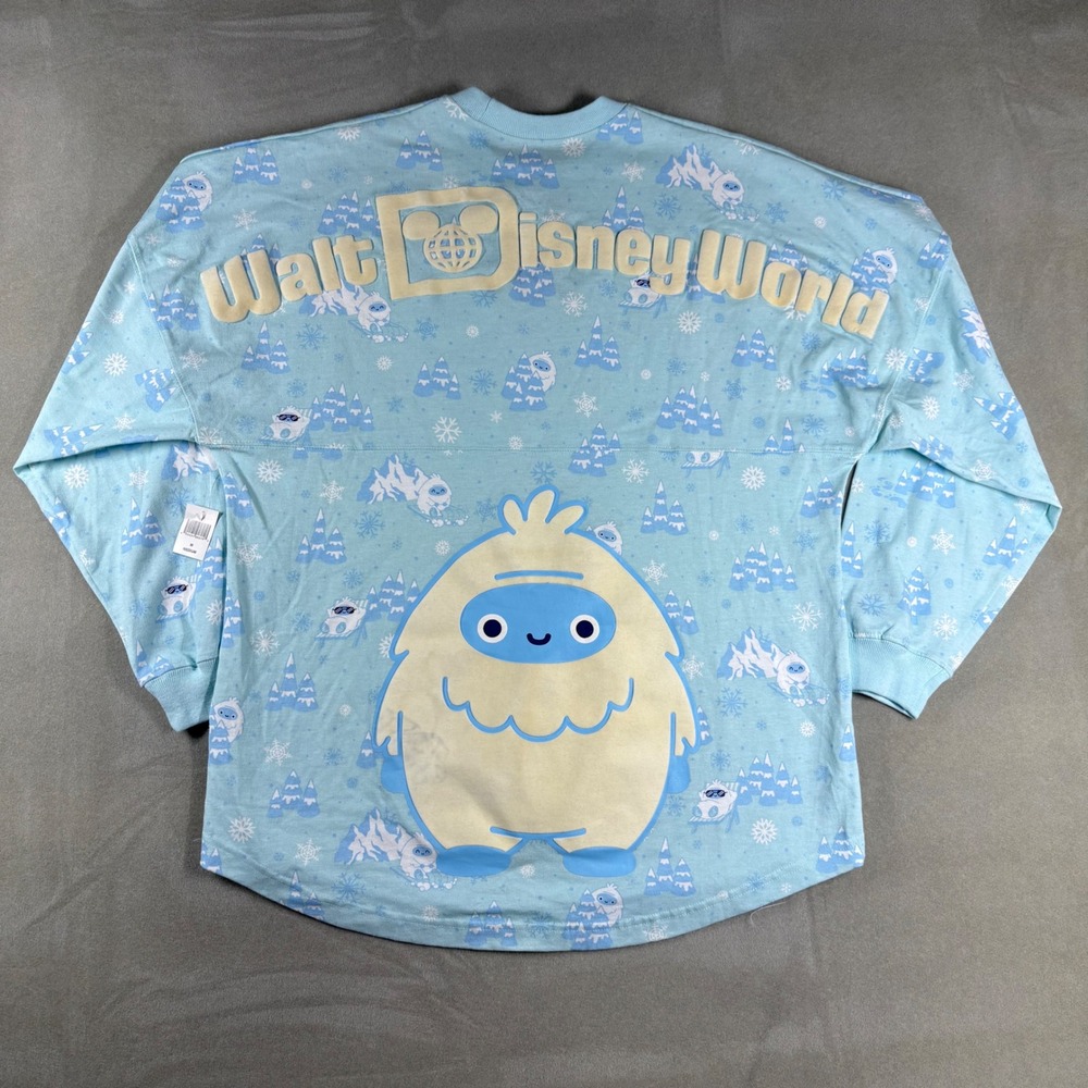 Disney World Spirit Jersey Yeti Abominable Snowman Blue Winter Mens Medium NWT